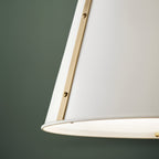 KICHLER 52711WH Etcher 18 Inch 2 Light Pendant With Etched Painted White Glass Diffuser In White And Champagne Bronze