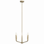 KICHLER 52716CPZ Madden 20 Inch 4 Light Convertible Chandelier In Champagne Bronze