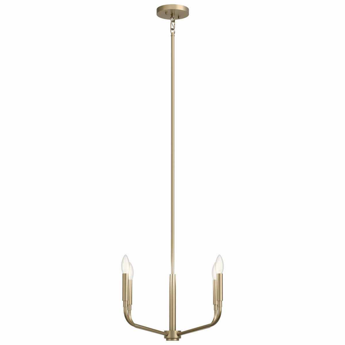 KICHLER 52716CPZ Madden 20 Inch 4 Light Convertible Chandelier In Champagne Bronze