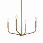 KICHLER 52716CPZ Madden 20 Inch 4 Light Convertible Chandelier In Champagne Bronze