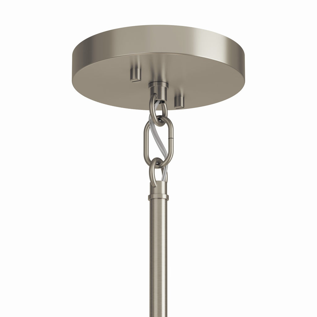 KICHLER 52716NI Madden 20 Inch 4 Light Convertible Chandelier In Brushed Nickel