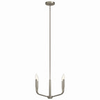 KICHLER 52716NI Madden 20 Inch 4 Light Convertible Chandelier In Brushed Nickel