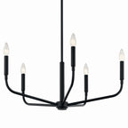 KICHLER 52717BK Madden 26 Inch 5 Light Chandelier In Black