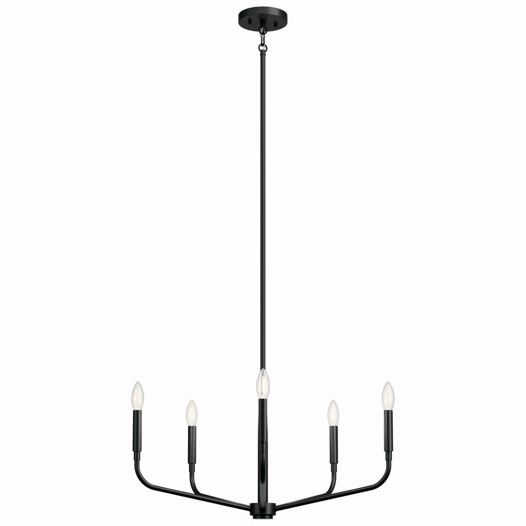 KICHLER 52717BK Madden 26 Inch 5 Light Chandelier In Black