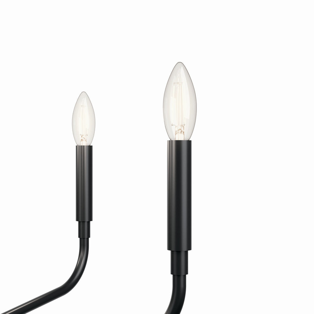 KICHLER 52717BK Madden 26 Inch 5 Light Chandelier In Black