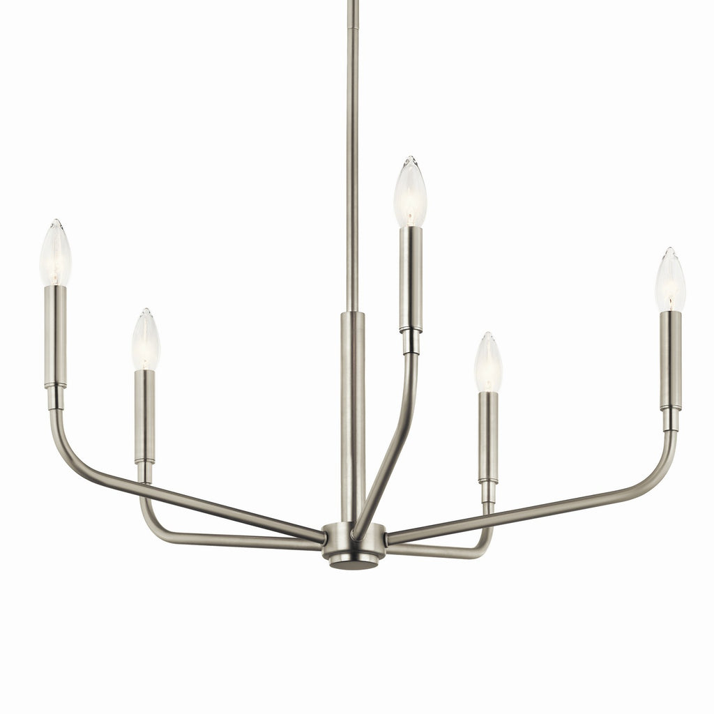 KICHLER 52717NI Madden 26 Inch 5 Light Chandelier In Brushed Nickel