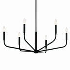 KICHLER 52718BK Madden 32 Inch 6 Light Chandelier In Black