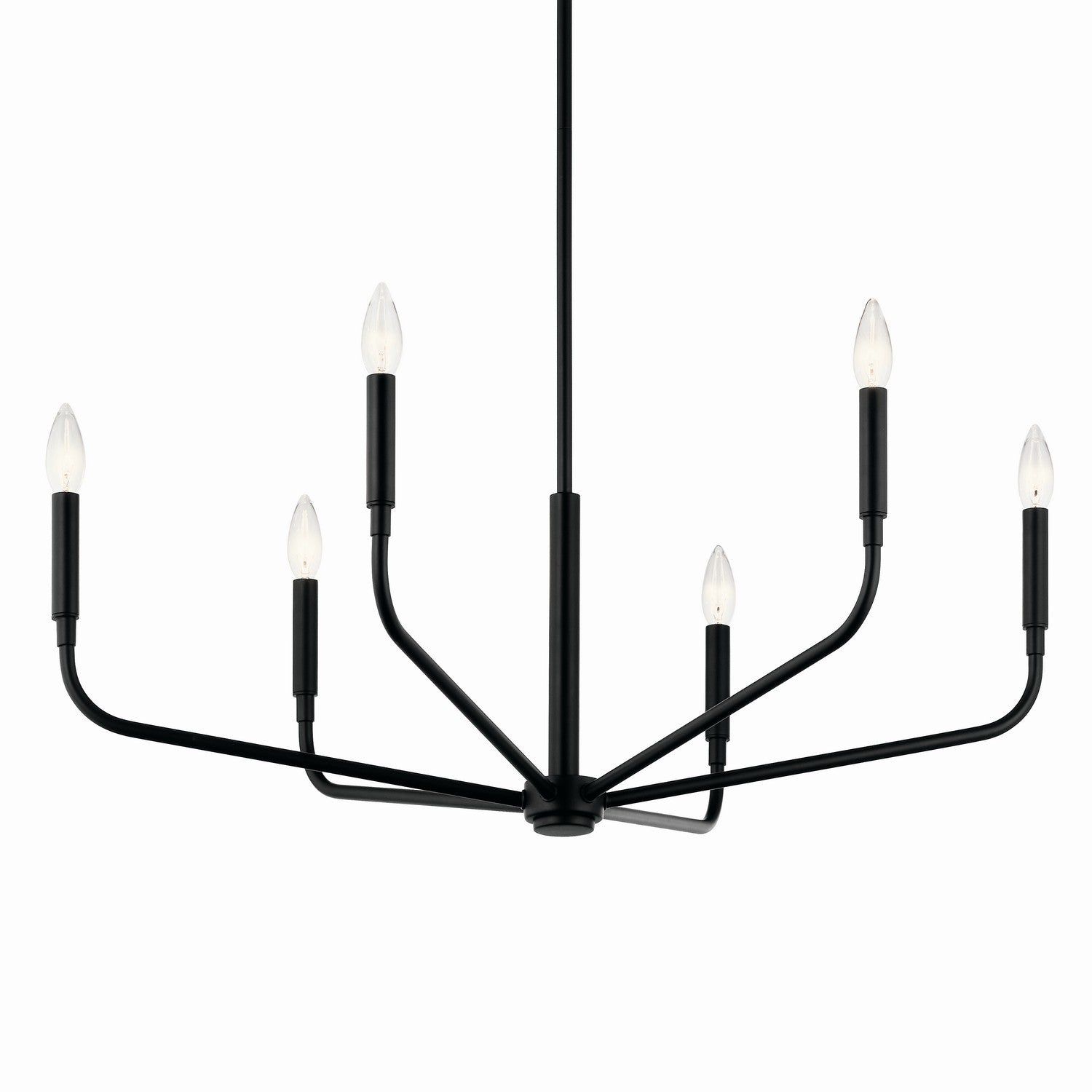 KICHLER 52718BK Madden 32 Inch 6 Light Chandelier In Black
