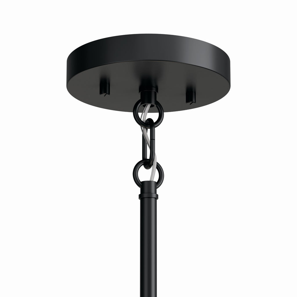 KICHLER 52718BK Madden 32 Inch 6 Light Chandelier In Black