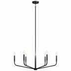 KICHLER 52718BK Madden 32 Inch 6 Light Chandelier In Black