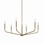 KICHLER 52718CPZ Madden 32 Inch 6 Light Chandelier In Champagne Bronze