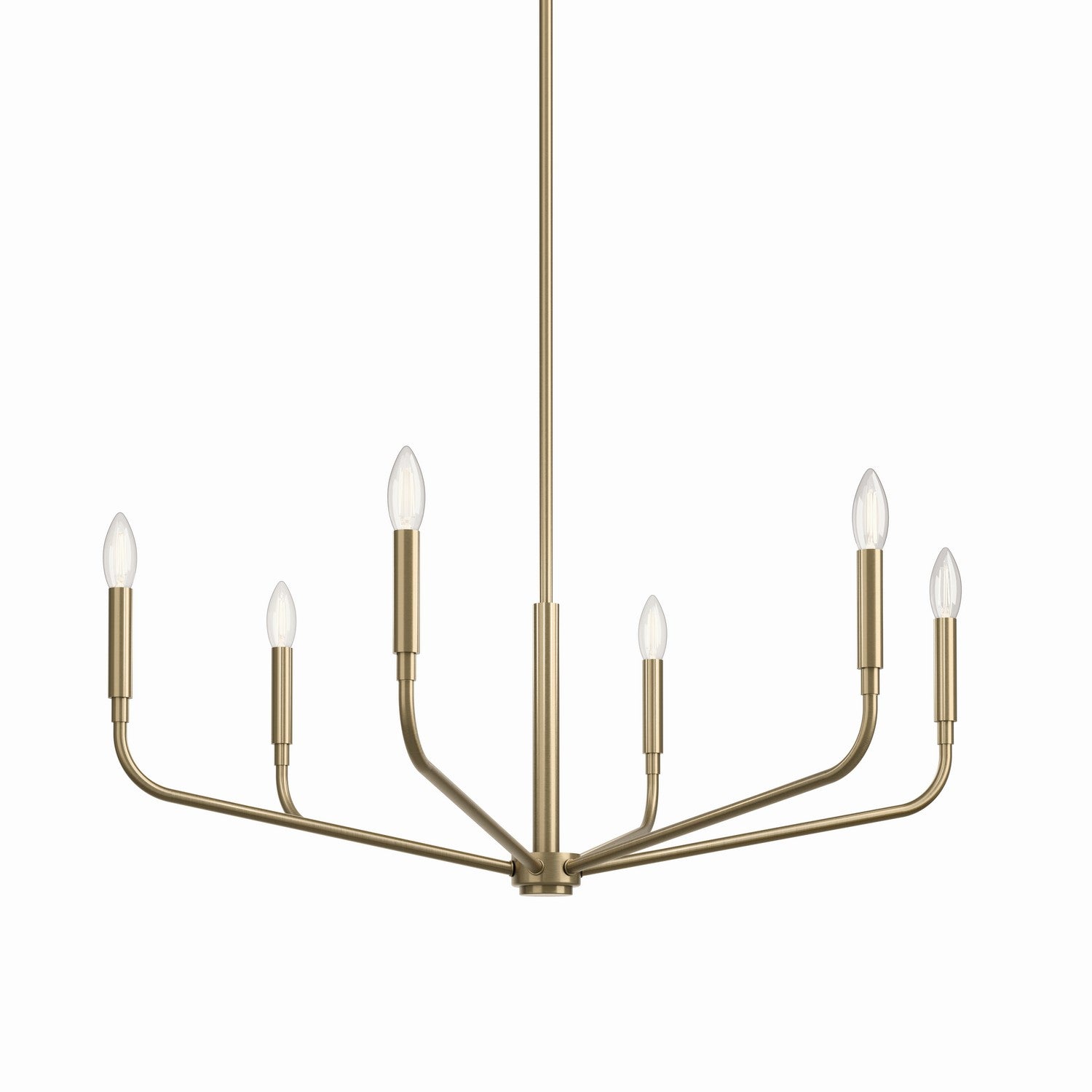 KICHLER 52718CPZ Madden 32 Inch 6 Light Chandelier In Champagne Bronze