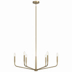 KICHLER 52718CPZ Madden 32 Inch 6 Light Chandelier In Champagne Bronze