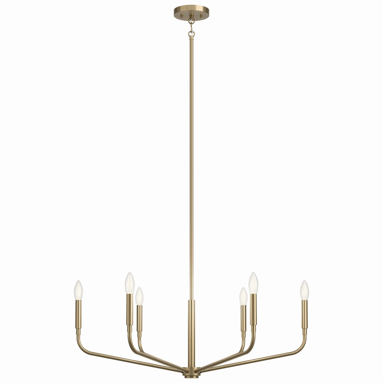 KICHLER 52718CPZ Madden 32 Inch 6 Light Chandelier In Champagne Bronze