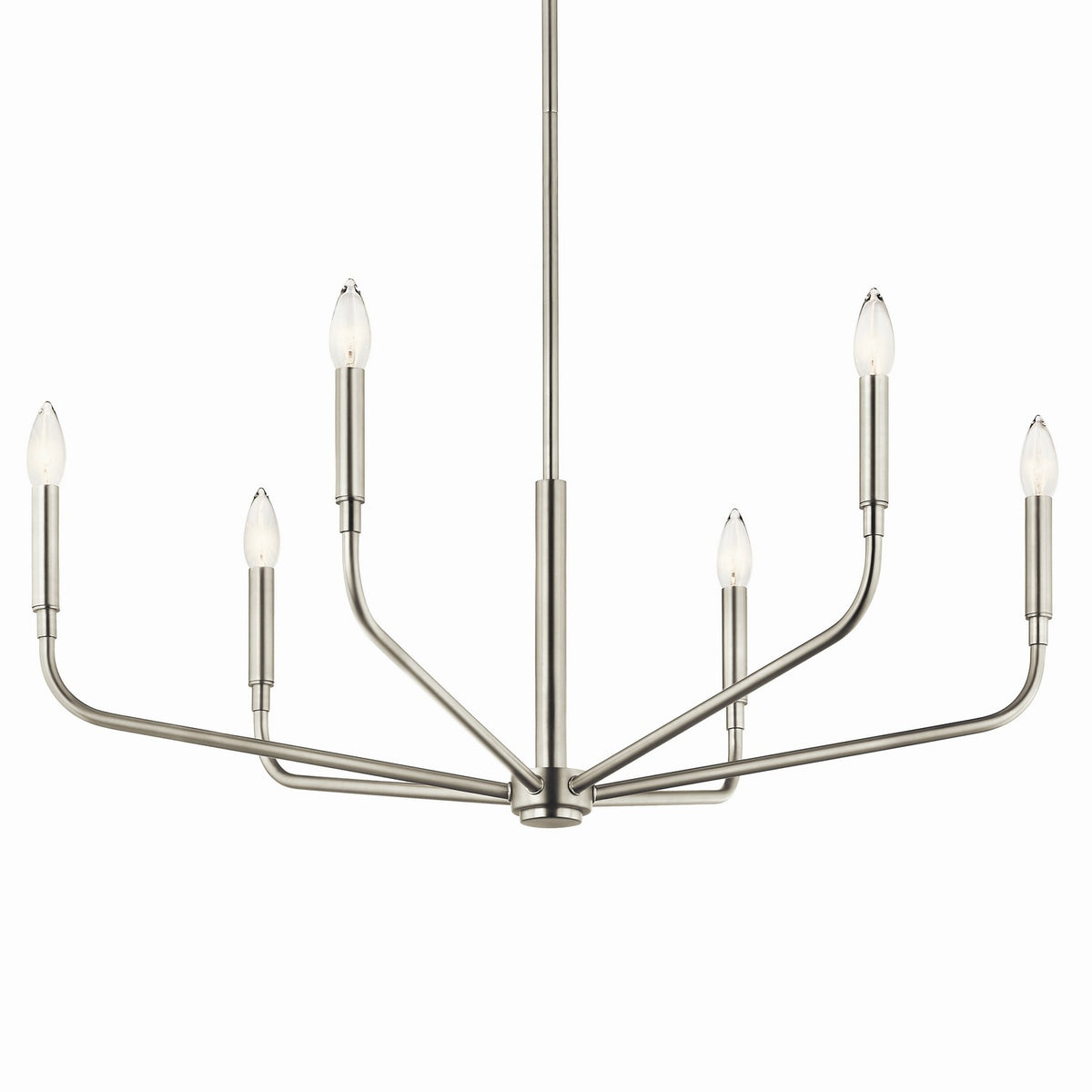 KICHLER 52718NI Madden 32 Inch 6 Light Chandelier In Brushed Nickel