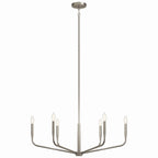 KICHLER 52718NI Madden 32 Inch 6 Light Chandelier In Brushed Nickel