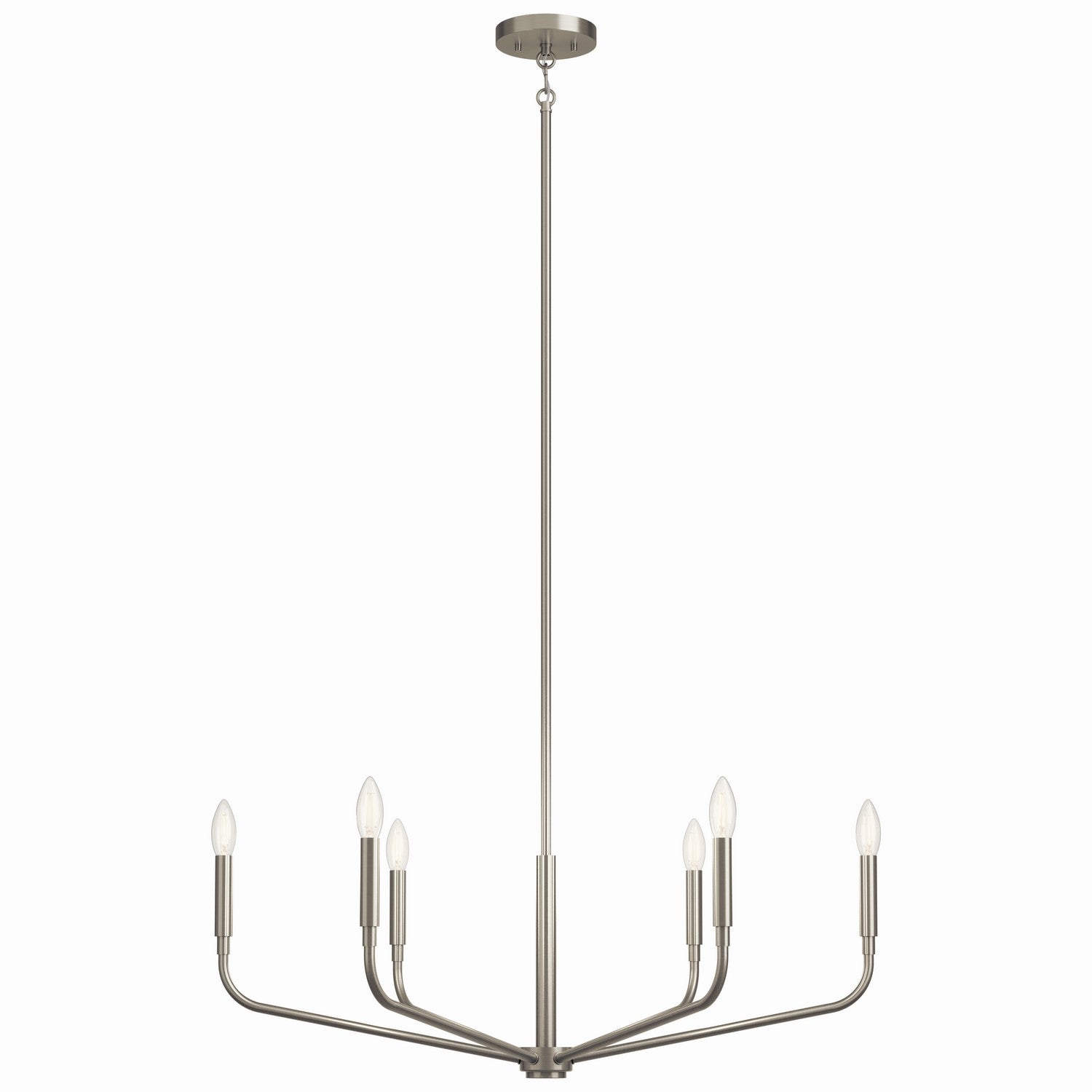 KICHLER 52718NI Madden 32 Inch 6 Light Chandelier In Brushed Nickel