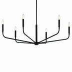 KICHLER 52719BK Madden 38 Inch 6 Light Chandelier In Black