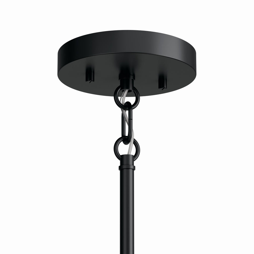 KICHLER 52719BK Madden 38 Inch 6 Light Chandelier In Black