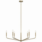 KICHLER 52719CPZ Madden 38 Inch 6 Light Chandelier In Champagne Bronze