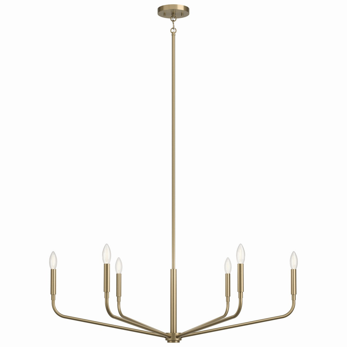 KICHLER 52719CPZ Madden 38 Inch 6 Light Chandelier In Champagne Bronze