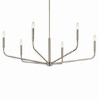 KICHLER 52719NI Madden 38 Inch 6 Light Chandelier In Brushed Nickel