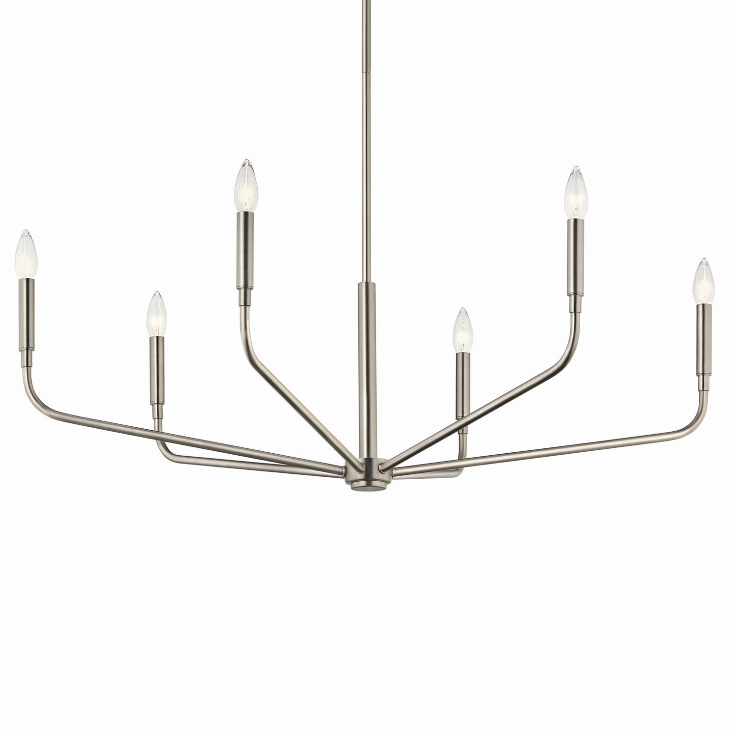KICHLER 52719NI Madden 38 Inch 6 Light Chandelier In Brushed Nickel