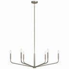 KICHLER 52719NI Madden 38 Inch 6 Light Chandelier In Brushed Nickel
