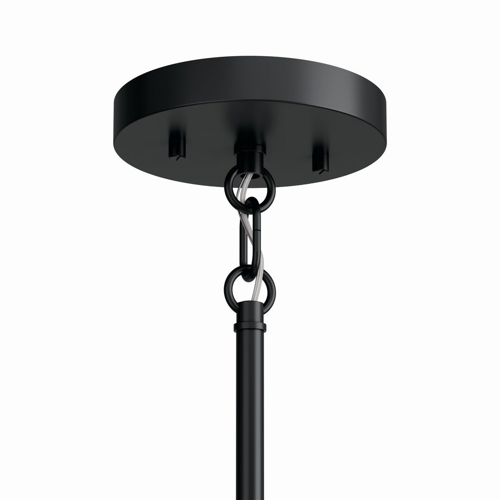 KICHLER 52720BK Madden 32 Inch 9 Light 2-Tier Chandelier In Black