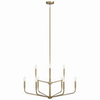 KICHLER 52720CPZ Madden 32 Inch 9 Light 2-Tier Chandelier In Champagne Bronze