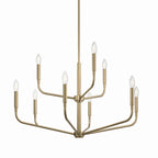 KICHLER 52720CPZ Madden 32 Inch 9 Light 2-Tier Chandelier In Champagne Bronze