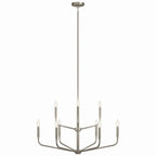 KICHLER 52720NI Madden 32 Inch 9 Light 2-Tier Chandelier In Brushed Nickel