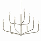 KICHLER 52720NI Madden 32 Inch 9 Light 2-Tier Chandelier In Brushed Nickel