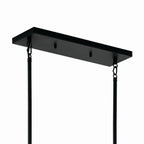 KICHLER 52721BK Madden 45 Inch 6 Light Linear Chandelier In Black