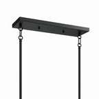 KICHLER 52721BK Madden 45 Inch 6 Light Linear Chandelier In Black