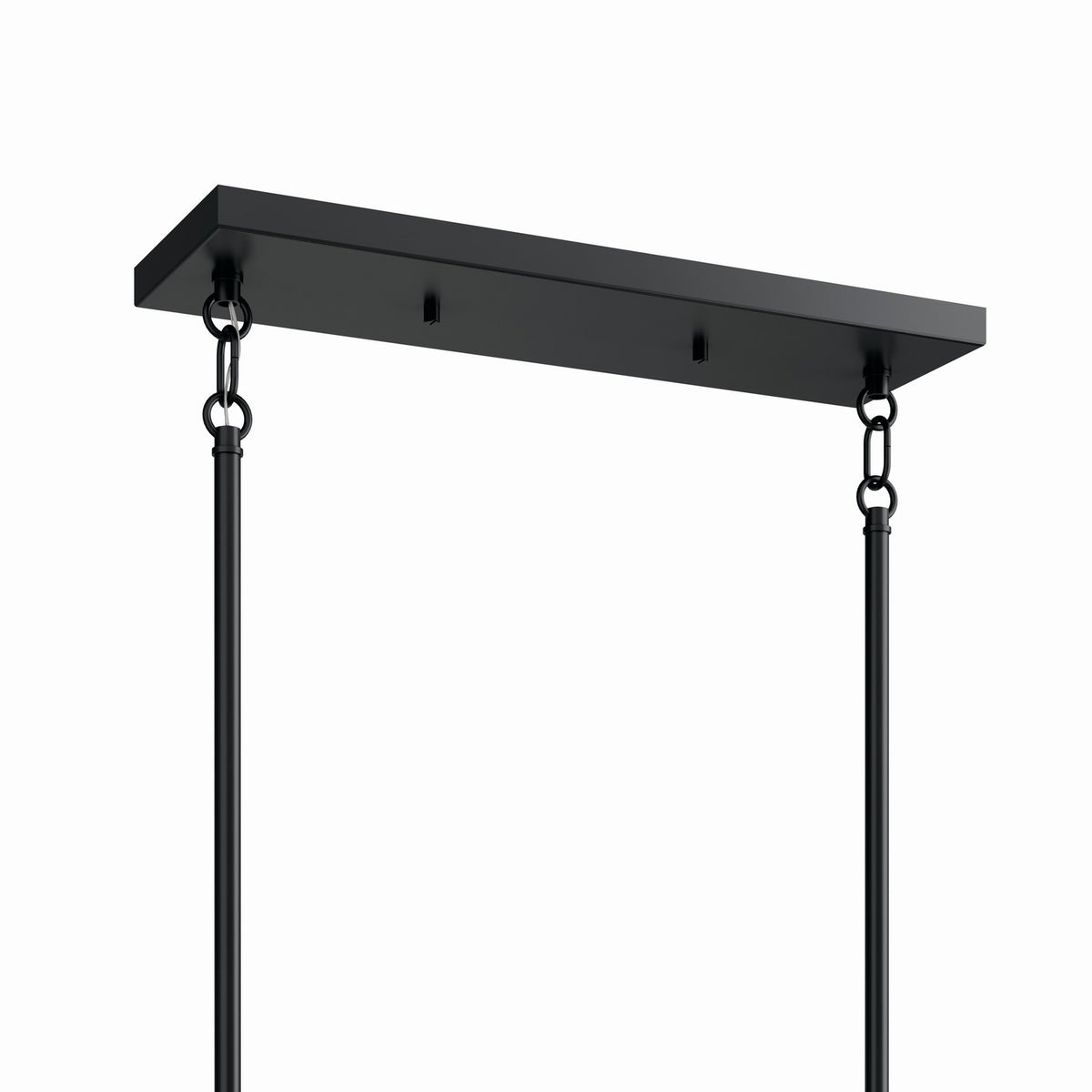 KICHLER 52721BK Madden 45 Inch 6 Light Linear Chandelier In Black