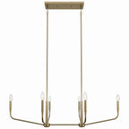 KICHLER 52721CPZ Madden 45 Inch 6 Light Linear Chandelier In Champagne Bronze