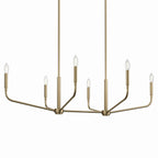 KICHLER 52721CPZ Madden 45 Inch 6 Light Linear Chandelier In Champagne Bronze