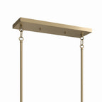 KICHLER 52721CPZ Madden 45 Inch 6 Light Linear Chandelier In Champagne Bronze