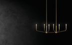 KICHLER 52721CPZ Madden 45 Inch 6 Light Linear Chandelier In Champagne Bronze