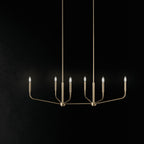 KICHLER 52721CPZ Madden 45 Inch 6 Light Linear Chandelier In Champagne Bronze