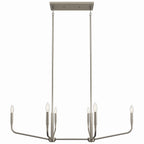 KICHLER 52721NI Madden 45 Inch 6 Light Linear Chandelier In Brushed Nickel