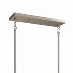 KICHLER 52721NI Madden 45 Inch 6 Light Linear Chandelier In Brushed Nickel