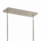 KICHLER 52721NI Madden 45 Inch 6 Light Linear Chandelier In Brushed Nickel