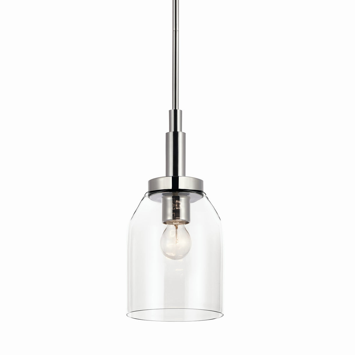 KICHLER 52725CH Madden 15 Inch 1 Light Mini Pendant With Clear Glass In Chrome