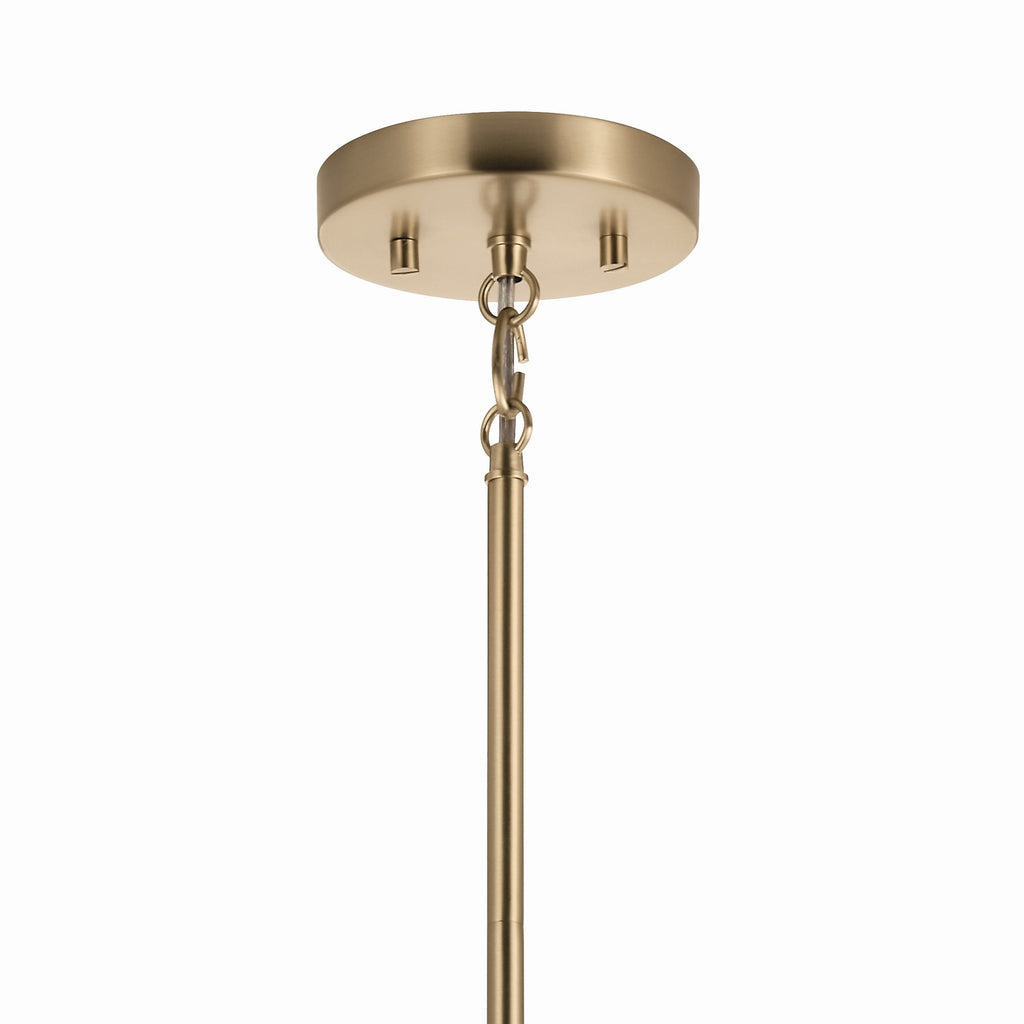 KICHLER 52725CPZ Madden 15 Inch 1 Light Mini Pendant With Clear Glass In Champagne Bronze
