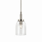 KICHLER 52725NI Madden 15 Inch 1 Light Mini Pendant With Clear Glass In Brushed Nickel