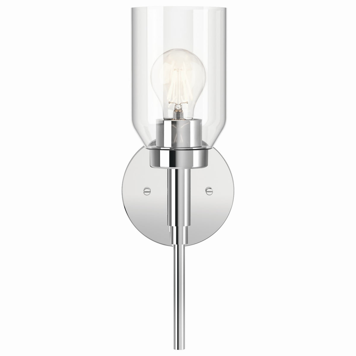 KICHLER 55183CH Madden 14.75 Inch 1 Light Wall Sconce With Clear Glass In Chrome