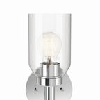 KICHLER 55183CH Madden 14.75 Inch 1 Light Wall Sconce With Clear Glass In Chrome