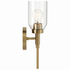 KICHLER 55183CPZ Madden 14.75 Inch 1 Light Wall Sconce With Clear Glass In Champagne Bronze